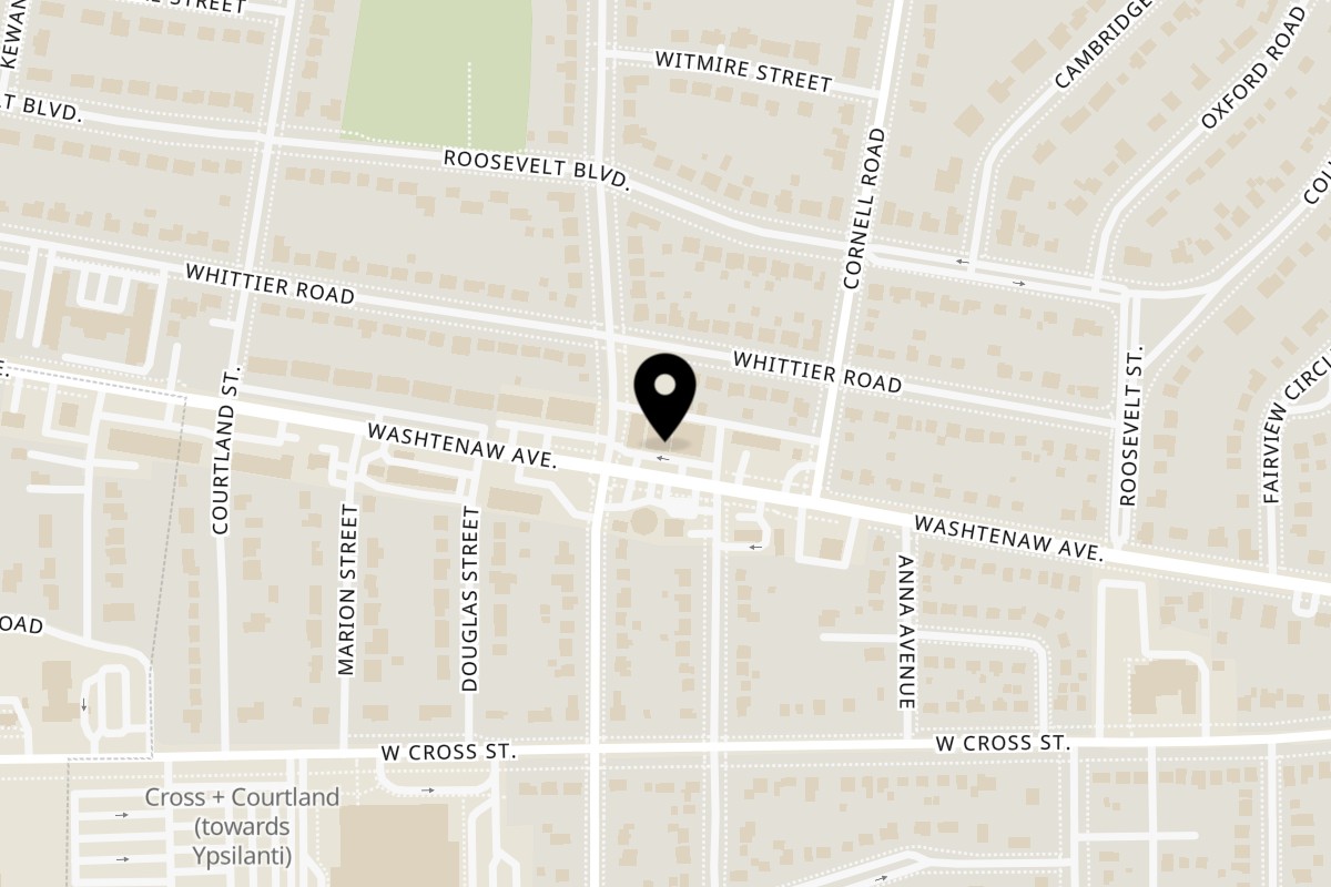 Map showing the location of Mr Pizza Washtenaw on 1484 Washtenaw Ave in Ypsilanti